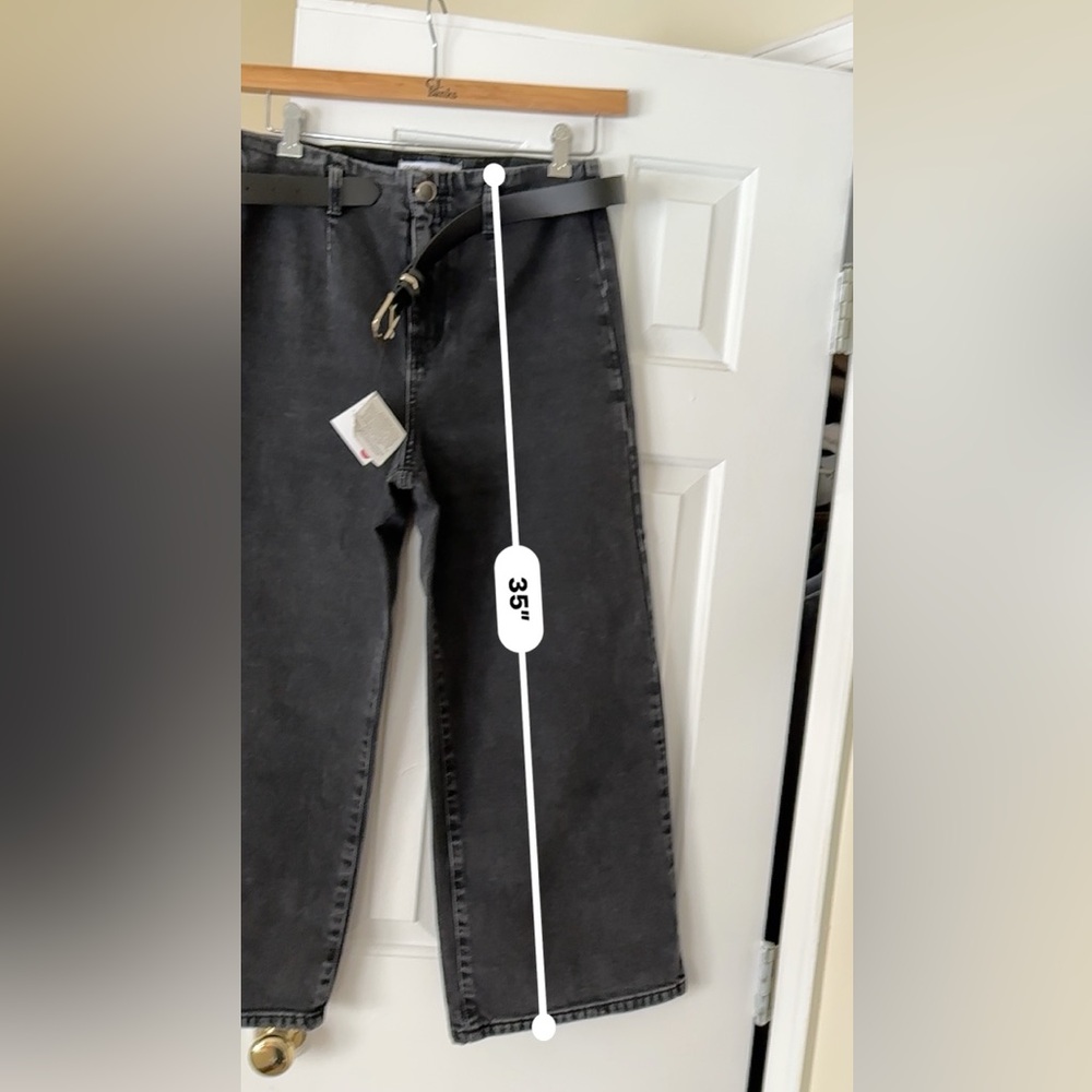 Zara Black Flare Wide-Leg Jeans - Picture 10 of 11